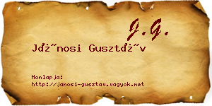 Jánosi Gusztáv névjegykártya