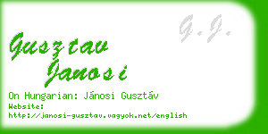 gusztav janosi business card