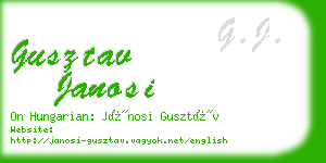 gusztav janosi business card